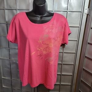 Croft&Barrow size large pink top with floral